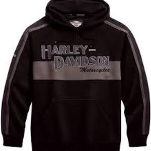 Harley-Davidson Men's Black and Gray Sweatshirt